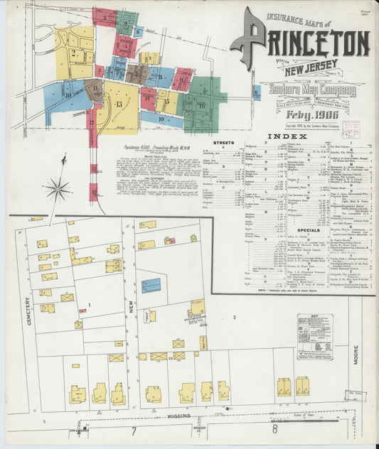 Sanborn Fire Insurance Map from Princeton, Mercer County, New Jersey. (1906) – Historic Sanborn Fire Insurance Map Print