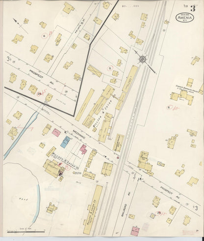 Sanborn Fire Insurance Map from Amenia, Dutchess County, New York (1934), Sheet #0003 - Complete Map Set gallery image, historic Sanborn map, vintage wall art, New York New York