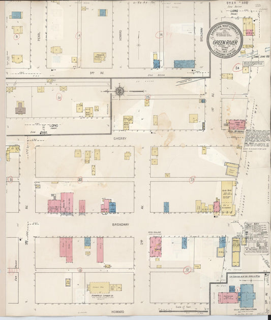 Sanborn Fire Insurance Map from Green River, Emery County, Utah (1931), Sheet #0001 - Historic Sanborn Fire Insurance Map Print, vintage old map wall art, antique decor, genealogy gift, Utah Utah map