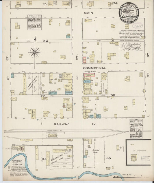 Sanborn Fire Insurance Map from Centralia, Nemaba County, Kansas (1885), Sheet #0001 - Historic Sanborn Fire Insurance Map Print, vintage old map wall art, antique decor, genealogy gift, Kansas Kansas map