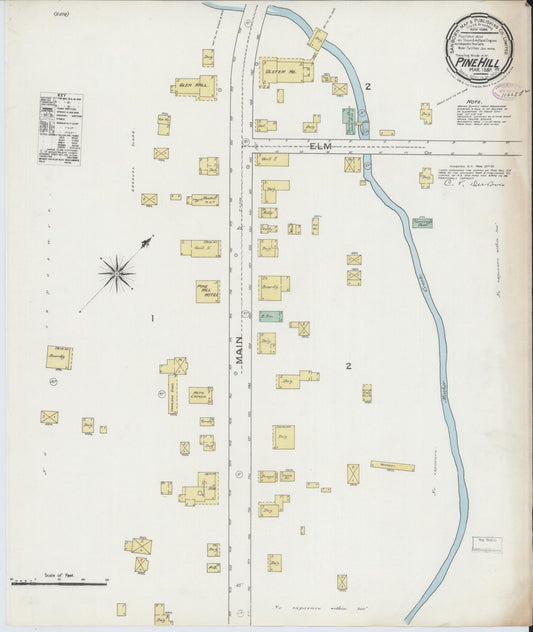 Sanborn Fire Insurance Map from Pine Hill, Ulster County, New York. (1887), Sheet 1 – Historic Sanborn Fire Insurance Map Print