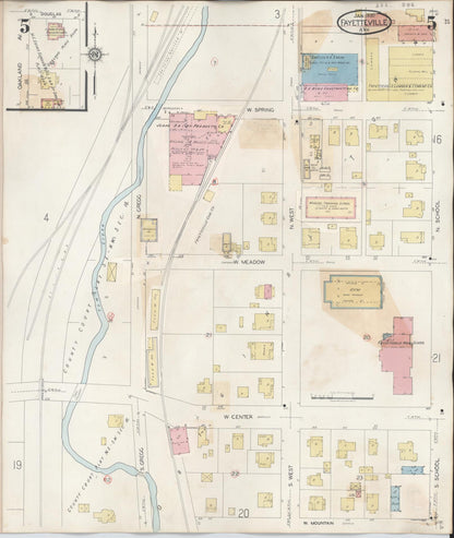 Sanborn Fire Insurance Map from Fayetteville, Washington County, Arkansas (1948), Sheet #0005 - Complete Map Set gallery image, historic Sanborn map, vintage wall art, Arkansas Arkansas