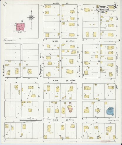 Sanborn Fire Insurance Map from Lexington, Dawson County, Nebraska (1920), Sheet #0004 - Complete Map Set gallery image, historic Sanborn map, vintage wall art, Nebraska Nebraska