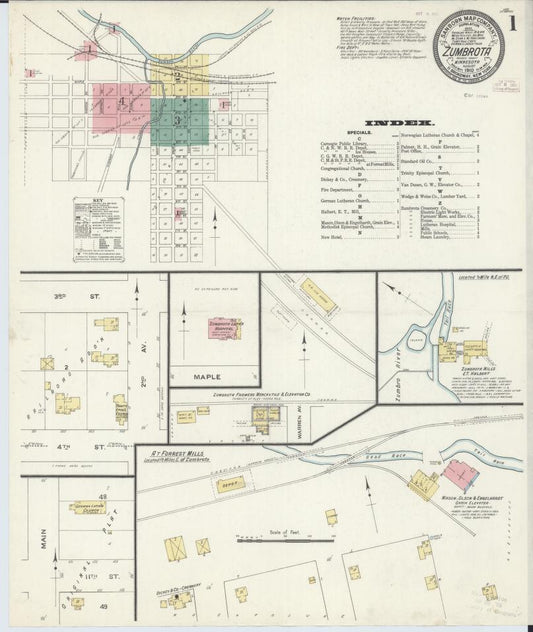 Sanborn Fire Insurance Map from Zumbrota, Goodhue County, Minnesota. (1910) – Map View