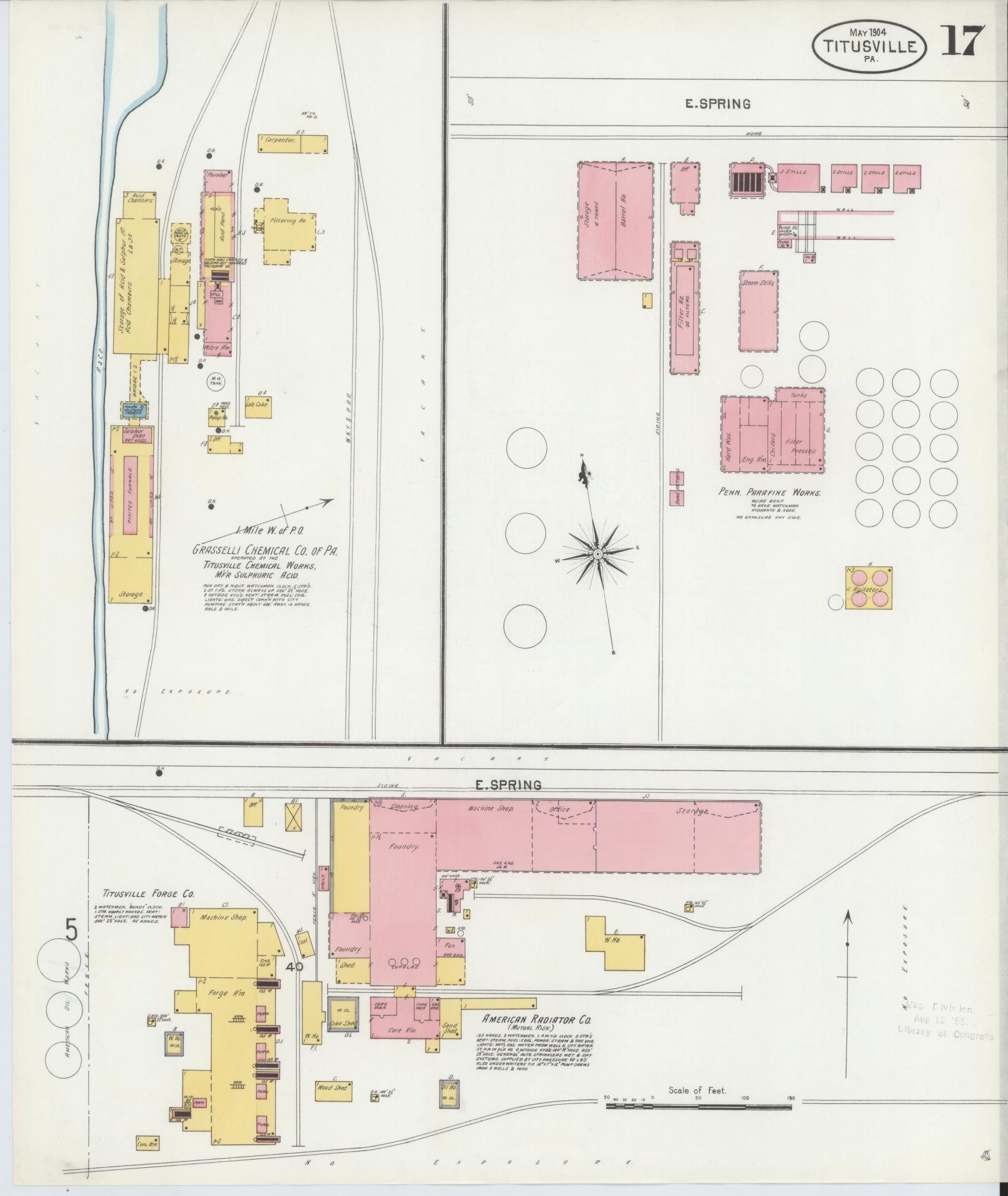 Sanborn Fire Insurance Map from Titusville, Crawford County, Pennsylvania (1904), Sheet #0017 - Complete Map Set gallery image, historic Sanborn map, vintage wall art, Pennsylvania Pennsylvania