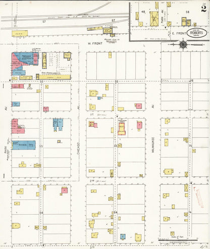 Sanborn Fire Insurance Map from Roberts, Jefferson County, Idaho (1921), Sheet #0002 - Complete Map Set gallery image, historic Sanborn map, vintage wall art, Idaho Idaho