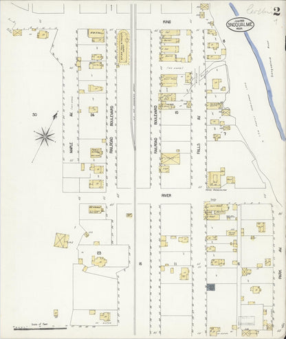 Sanborn Fire Insurance Map from Snoqualmie, King County, Washington (1908), Sheet #0002 - Complete Map Set gallery image, historic Sanborn map, vintage wall art, Washington Washington