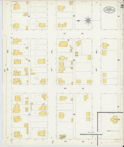 Sanborn Fire Insurance Map from Cordele, Crisp County, Georgia (1903), Sheet #0003 - Complete Map Set gallery image, historic Sanborn map, vintage wall art, Georgia Georgia