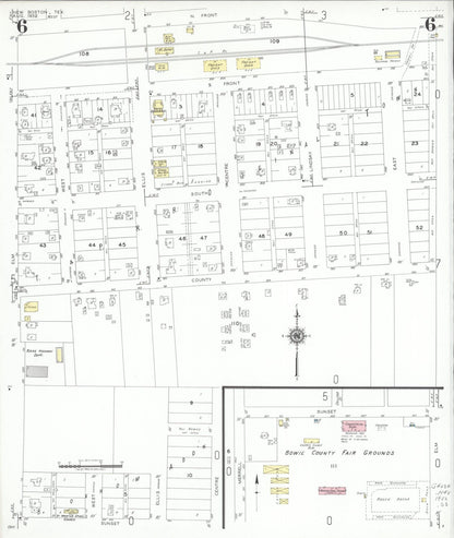Sanborn Fire Insurance Map from New Boston, Bowie County, Texas (1952), Sheet #0006 - Complete Map Set gallery image, historic Sanborn map, vintage wall art, Texas Texas