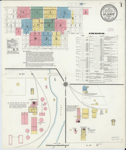Sanborn Fire Insurance Map from La Junta, Otero County, Colorado. (1911) – Historic Sanborn Fire Insurance Map Print