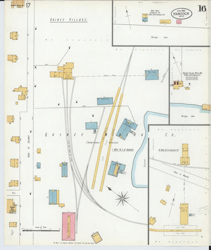 Sanborn Fire Insurance Map from Houghton, Houghton County, Michigan (1900), Sheet #0016 - Complete Map Set gallery image, historic Sanborn map, vintage wall art, Michigan Michigan