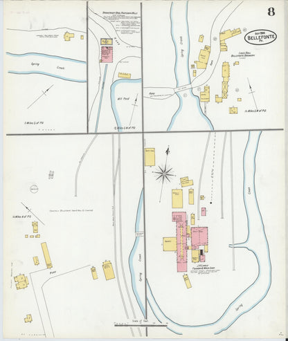 Sanborn Fire Insurance Map from Bellefonte, Centre County, Pennsylvania (1904), Sheet #0008 - Complete Map Set gallery image, historic Sanborn map, vintage wall art, Pennsylvania Pennsylvania