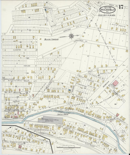 Sanborn Fire Insurance Map from Turtle Creek Valley, Allegheny County, Pennsylvania (1919), Sheet #0017 - Complete Map Set gallery image, historic Sanborn map, vintage wall art, Pennsylvania Pennsylvania