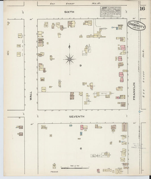 Sanborn Fire Insurance Map from Ogden, Weber County, Utah (1884), Sheet #0016 - Historic Sanborn Fire Insurance Map Print, vintage old map wall art, antique decor, genealogy gift, Utah Utah map