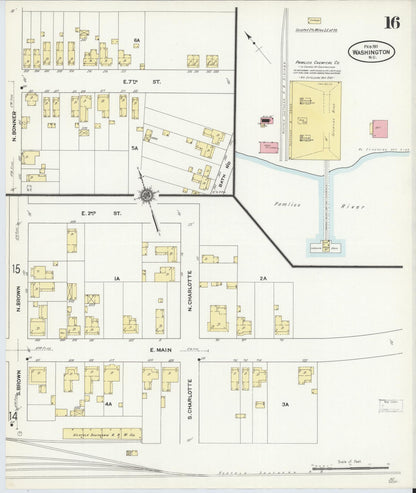 Sanborn Fire Insurance Map from Washington, Beaufort County, North Carolina (1911), Sheet #0016 - Complete Map Set gallery image, historic Sanborn map, vintage wall art, Washington Washington