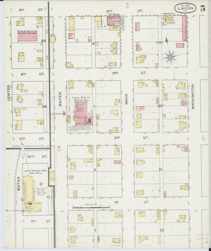 Sanborn Fire Insurance Map from Lacon, Marshall County, Illinois (1893), Sheet #0005 - Complete Map Set gallery image, historic Sanborn map, vintage wall art, Illinois Illinois