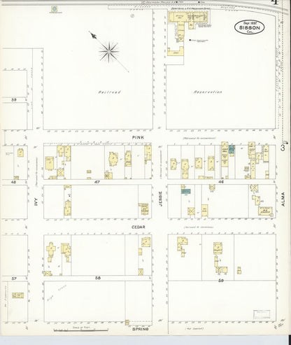 Sanborn Fire Insurance Map from Sisson, Siskiyou County, California (1897), Sheet #0004 - Complete Map Set gallery image, historic Sanborn map, vintage wall art, California California