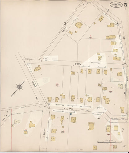 Sanborn Fire Insurance Map from Silverton, Marion County, Oregon (1939), Sheet #0005 - Complete Map Set gallery image, historic Sanborn map, vintage wall art, Oregon Oregon