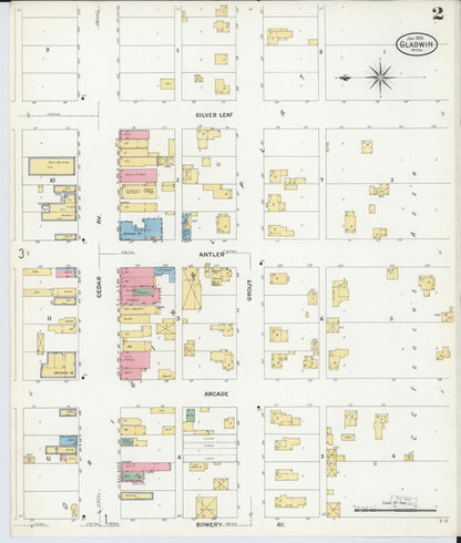 Sanborn Fire Insurance Map from Gladwin, Gladwin County, Michigan (1909), Sheet #0002 - Complete Map Set gallery image, historic Sanborn map, vintage wall art, Michigan Michigan