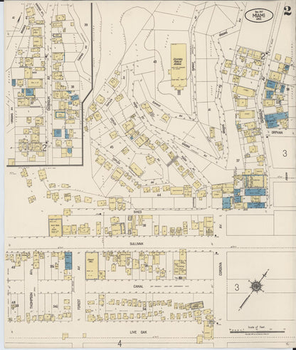 Sanborn Fire Insurance Map from Miami, Gila County, Arizona (1917), Sheet #0002 - Complete Map Set gallery image, historic Sanborn map, vintage wall art, Arizona Arizona
