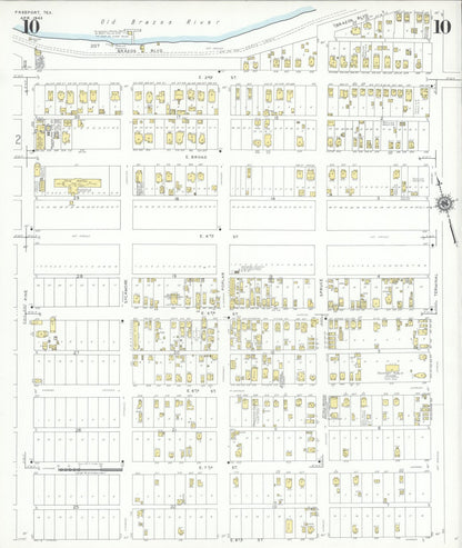 Sanborn Fire Insurance Map from Freeport, Brazoria County, Texas (1943), Sheet #0010 - Complete Map Set gallery image, historic Sanborn map, vintage wall art, Texas Texas