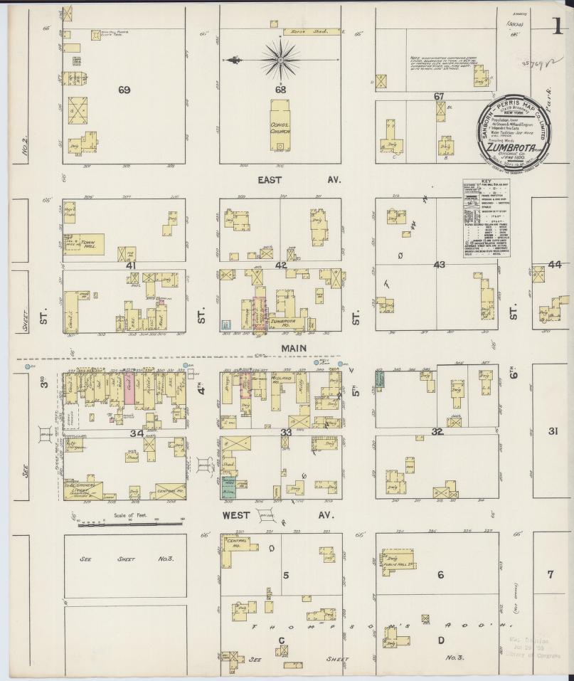 Sanborn Fire Insurance Map from Zumbrota, Goodhue County, Minnesota. (1890) – Map View
