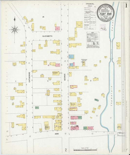 Sanborn Fire Insurance Map from Fort Ann, Washington County, New York. (1909) – Historic Sanborn Fire Insurance Map Print