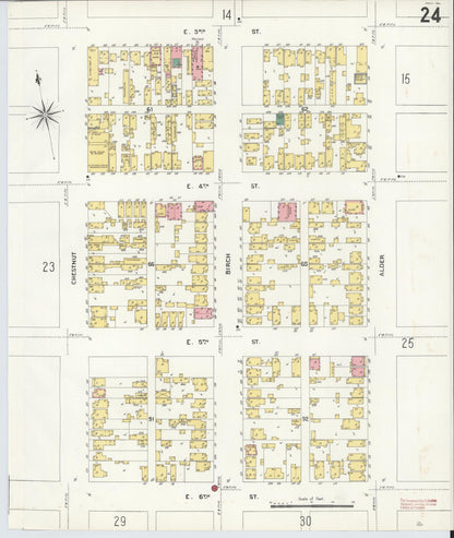 Sanborn Fire Insurance Map from Anaconda, Deer Lodge County, Montana (1903), Sheet #0024 - Complete Map Set gallery image, historic Sanborn map, vintage wall art, Montana Montana
