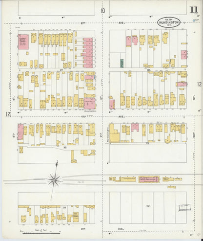 Sanborn Fire Insurance Map from Huntington, Cabell County, West Virginia (1904), Sheet #0011 - Complete Map Set gallery image, historic Sanborn map, vintage wall art, West Virginia West Virginia