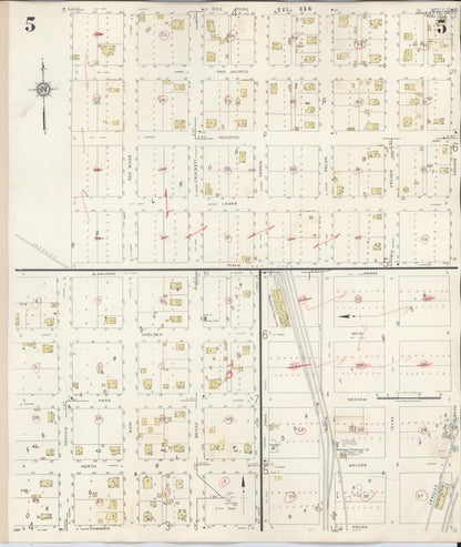 Sanborn Fire Insurance Map from Henrietta, Clay County, Texas (1944), Sheet #0005 - Complete Map Set gallery image, historic Sanborn map, vintage wall art, Texas Texas