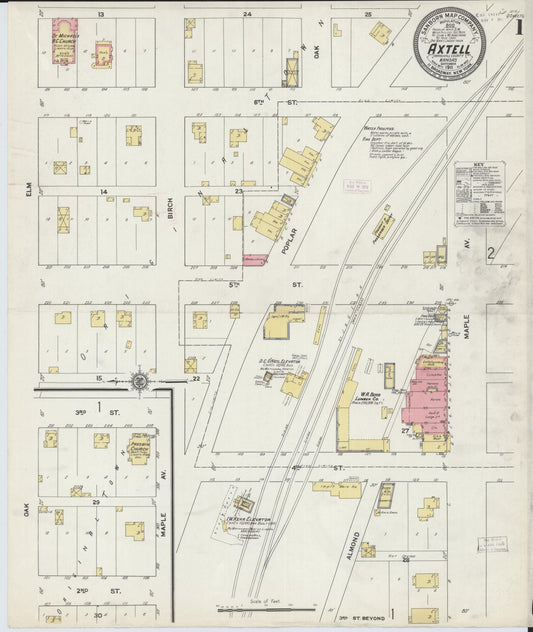 Sanborn Fire Insurance Map from Axtell, Marshall County, Kansas. (1911) – Historic Sanborn Fire Insurance Map Print