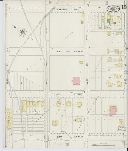 Sanborn Fire Insurance Map from Ashland, Ashland County, Wisconsin (1895), Sheet #0018 - Complete Map Set gallery image, historic Sanborn map, vintage wall art, Wisconsin Wisconsin