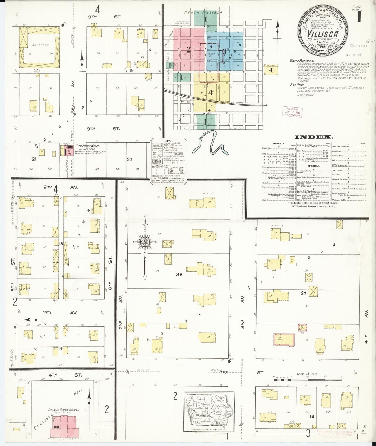 Sanborn Fire Insurance Map from Villisca, Montgomery County, Iowa. (1912) – Map View