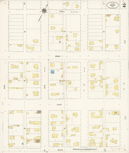 Sanborn Fire Insurance Map from Hailey, Blaine County, Idaho (1920), Sheet #0002 - Complete Map Set gallery image, historic Sanborn map, vintage wall art, Idaho Idaho