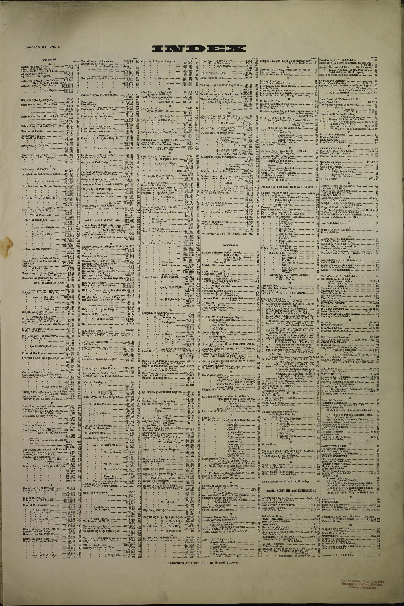 Sanborn Fire Insurance Map from Chicago, Cook County, Illinois. (1924), Sheet 1 – Historic Sanborn Fire Insurance Map Print