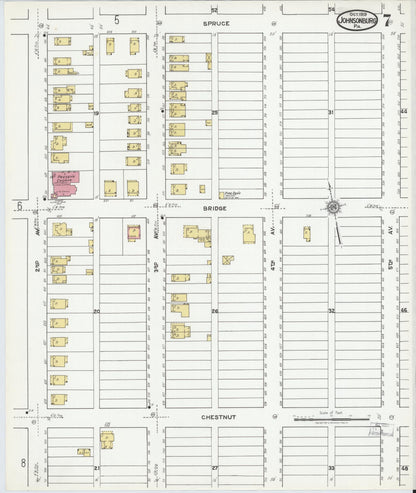Sanborn Fire Insurance Map from Johnsonburg, Elk County, Pennsylvania (1919), Sheet #0007 - Complete Map Set gallery image, historic Sanborn map, vintage wall art, Pennsylvania Pennsylvania