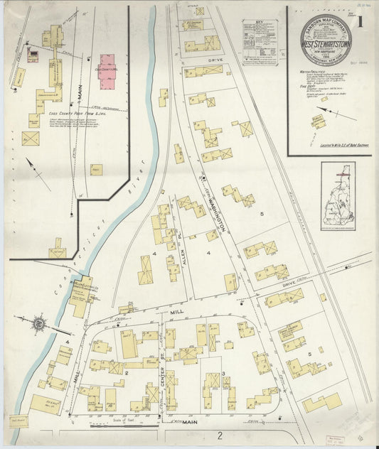 Sanborn Fire Insurance Map from West Stewartstown, Coos County, New Hampshire. (1914) – Historic Sanborn Fire Insurance Map Print