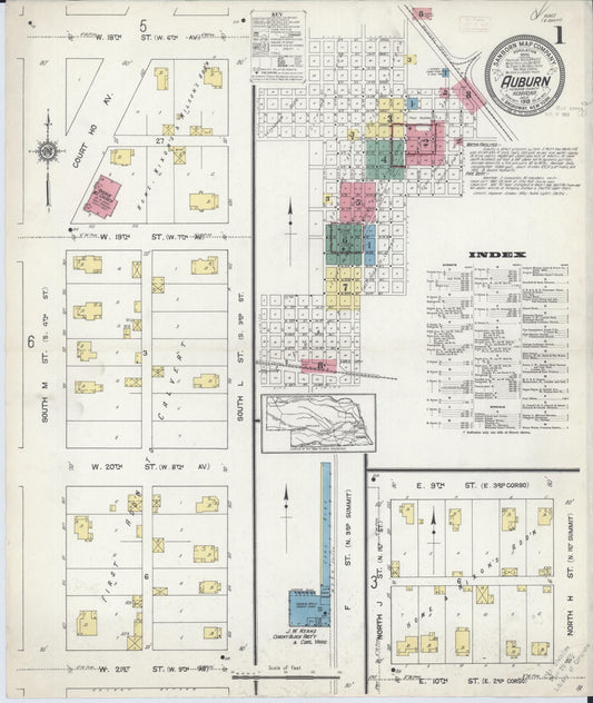 Sanborn Fire Insurance Map from Auburn, Nemaha County, Nebraska. (1913) – Historic Sanborn Fire Insurance Map Print