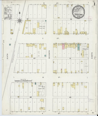 Sanborn Fire Insurance Map from Round Pond Station, Grant County, Oklahoma (1894), Sheet #0001 - Complete Map Set gallery image, historic Sanborn map, vintage wall art, Oklahoma Oklahoma