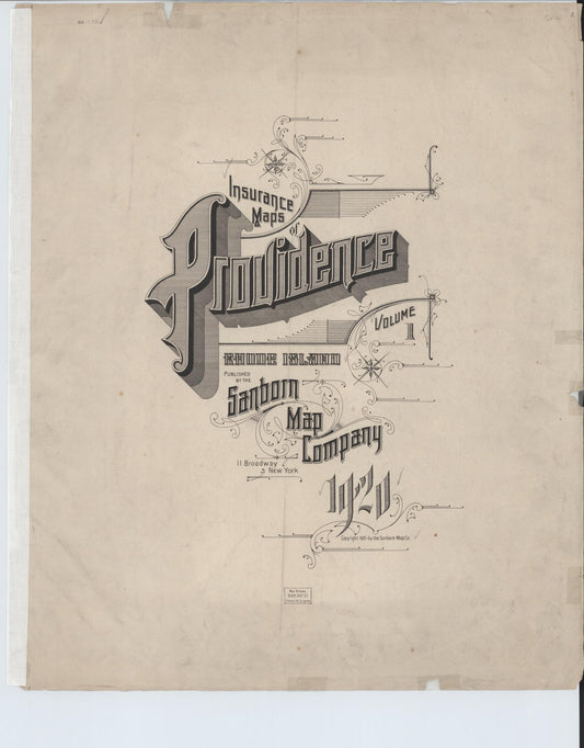 Sanborn Fire Insurance Map from Providence, Providence County, Rhode Island. (1920) – Historic Sanborn Fire Insurance Map Print