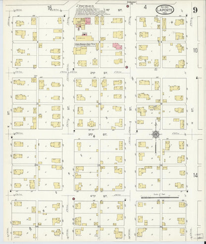 Sanborn Fire Insurance Map from La Porte, La Porte County, Indiana (1912), Sheet #0009 - Complete Map Set gallery image, historic Sanborn map, vintage wall art, Indiana Indiana