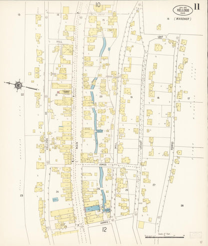 Sanborn Fire Insurance Map from Kellogg, Shoshone County, Idaho (1915), Sheet #0011 - Complete Map Set gallery image, historic Sanborn map, vintage wall art, Idaho Idaho