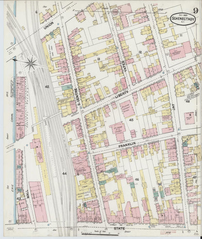 Sanborn Fire Insurance Map from Schenectady, Schenectady County, New York (1889), Sheet #0009 - Complete Map Set gallery image, historic Sanborn map, vintage wall art, New York New York