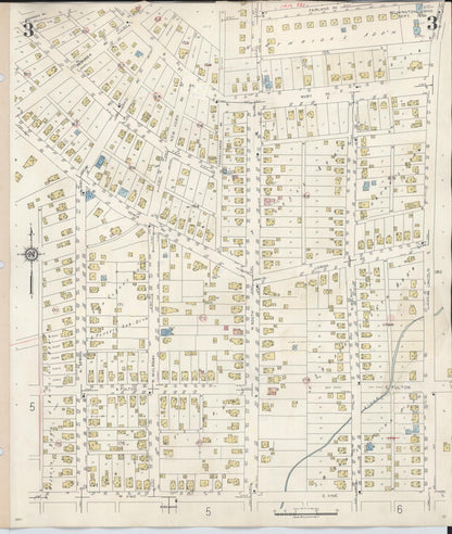 Sanborn Fire Insurance Map from Wilmington, Clinton County, Ohio (1949), Sheet #0003 - Historic Sanborn Fire Insurance Map Print, vintage old map wall art, antique decor, genealogy gift, Ohio Ohio map