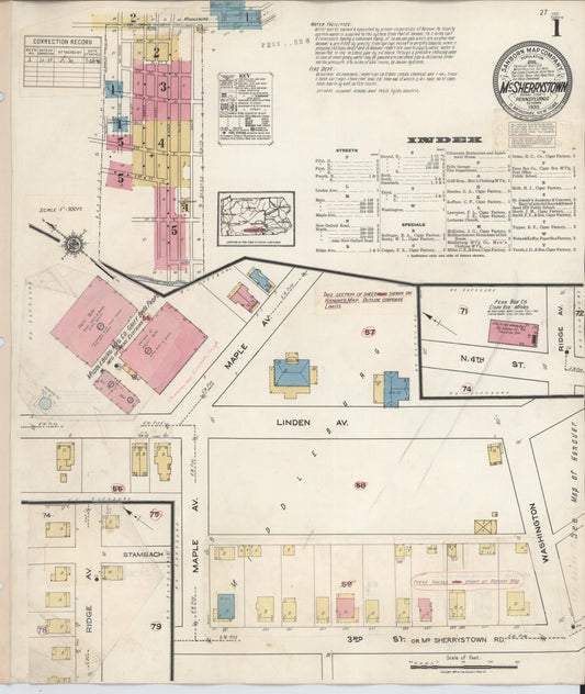 Sanborn Fire Insurance Map from McSherrystown, Adams County, Pennsylvania (1940), Sheet #0001 - Complete Map Set gallery image, historic Sanborn map, vintage wall art, Pennsylvania Pennsylvania