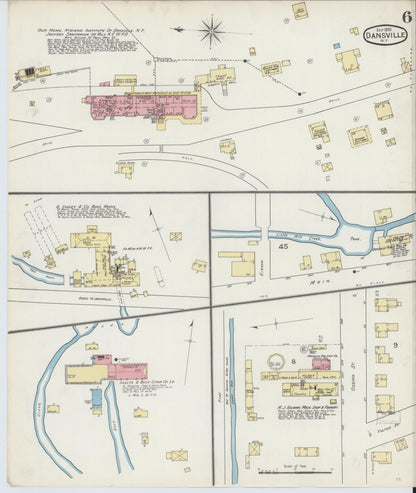 Sanborn Fire Insurance Map from Dansville, Livingston County, New York (1893), Sheet #0006 - Complete Map Set gallery image, historic Sanborn map, vintage wall art, New York New York