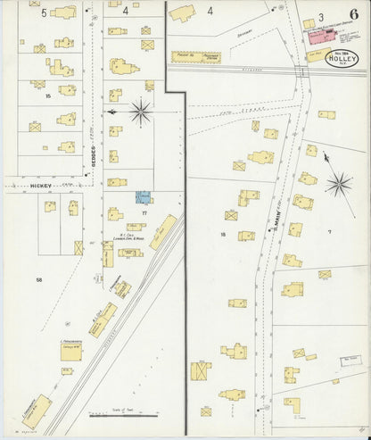 Sanborn Fire Insurance Map from Holley, Orleans County, New York (1904), Sheet #0006 - Complete Map Set gallery image, historic Sanborn map, vintage wall art, New York New York