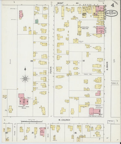 Sanborn Fire Insurance Map from Fairport, Monroe County, New York (1892), Sheet #0004 - Complete Map Set gallery image, historic Sanborn map, vintage wall art, New York New York