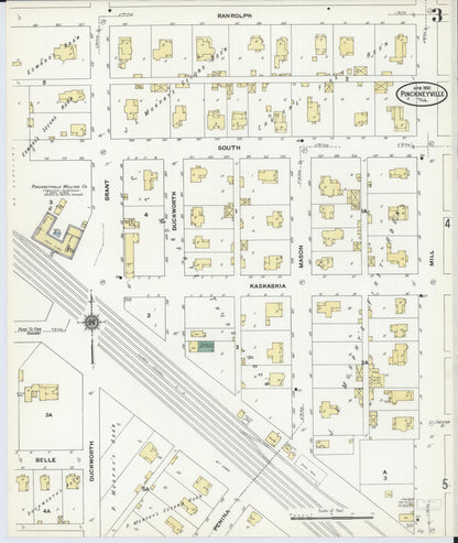 Sanborn Fire Insurance Map from Pinckneyville, Perry County, Illinois (1910), Sheet #0003 - Complete Map Set gallery image, historic Sanborn map, vintage wall art, Illinois Illinois