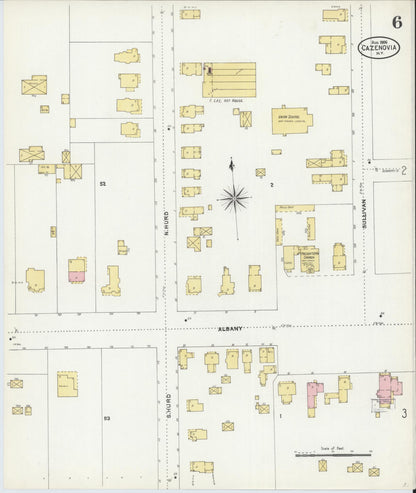 Sanborn Fire Insurance Map from Cazenovia, Madison County, New York (1906), Sheet #0006 - Historic Sanborn Fire Insurance Map Print, vintage old map wall art, antique decor, genealogy gift, New York New York map